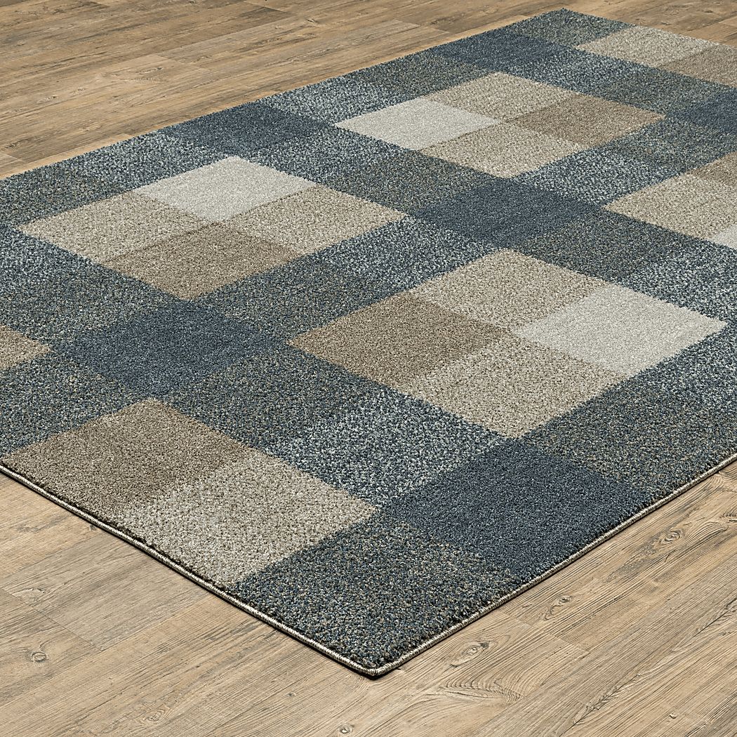 Rooms To Go Kids Playful Plaid Gray 3'3 x 5' Rug